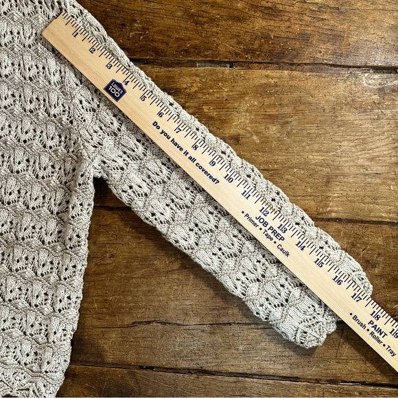 Jeanne Pierre Open Front Knit Cardigan Size Small Cream colored - Picture 7 of 9